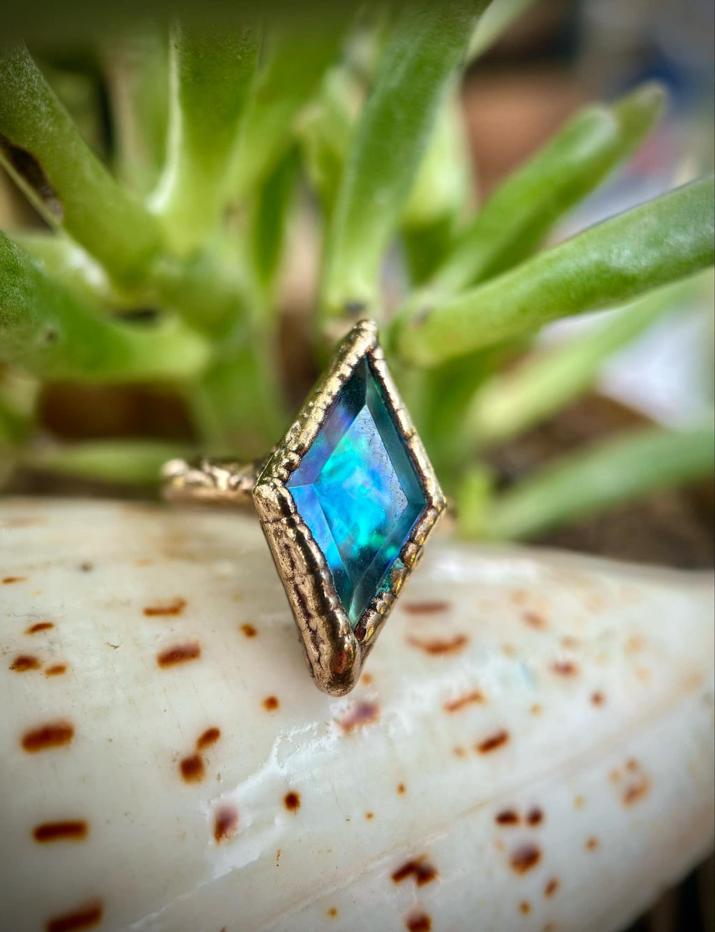 Deep See Abalone Ring