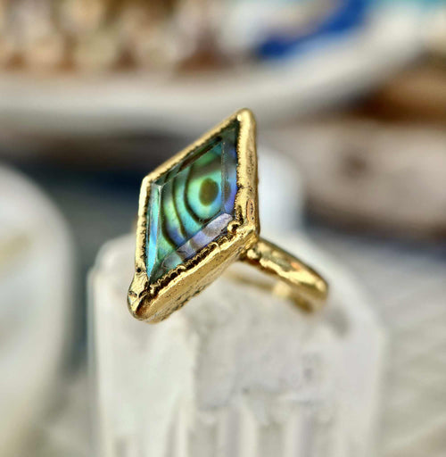 Deep See Abalone Ring
