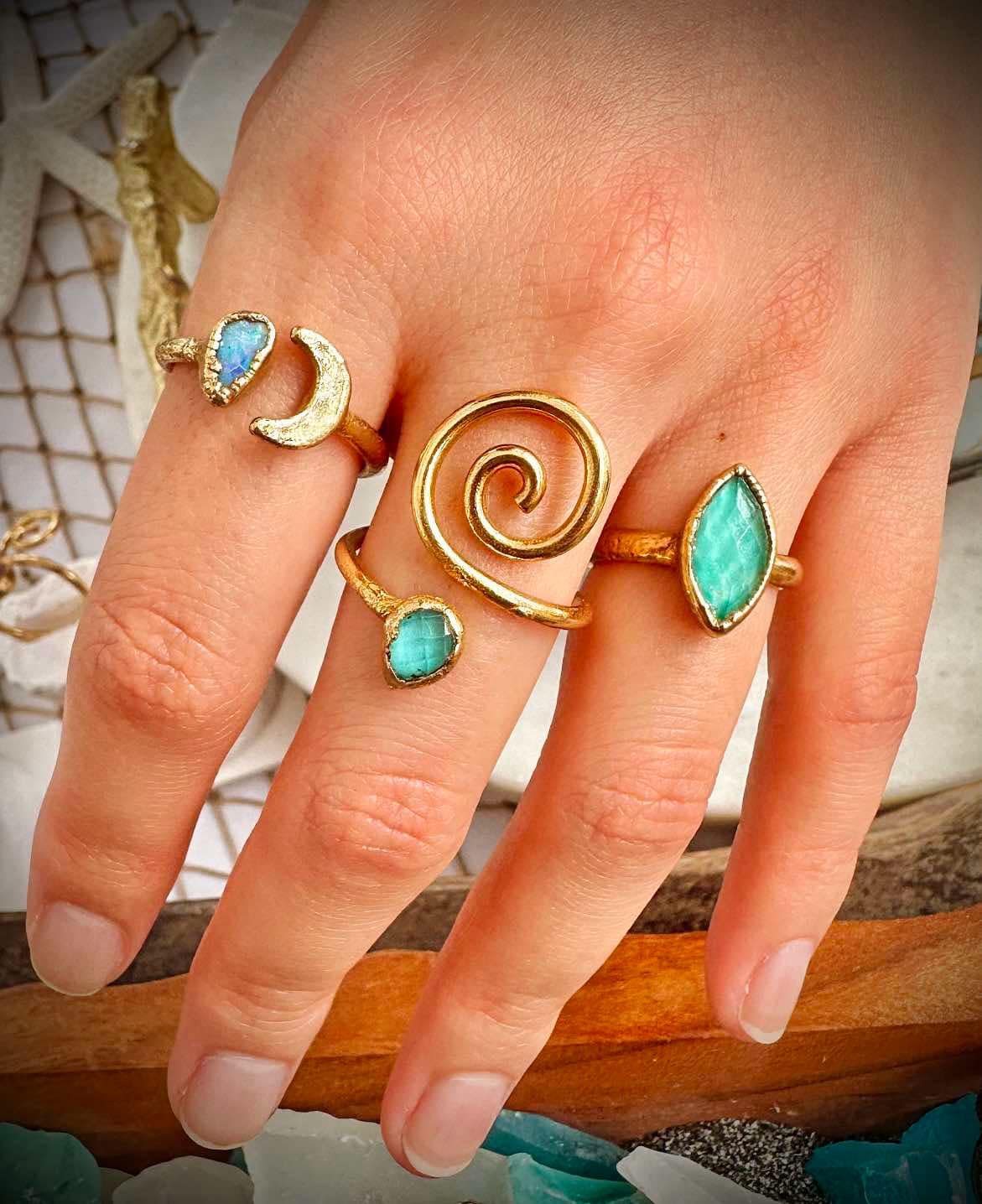 Sealight Spiral Ring