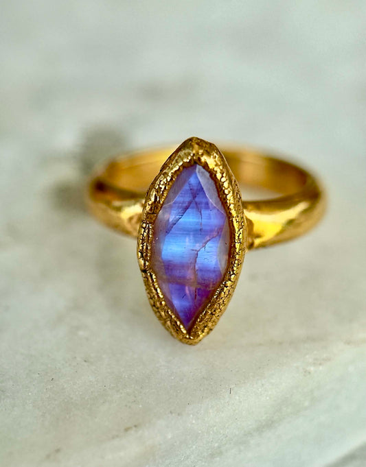 Peach Moonstone Rings