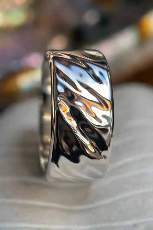 Ripple Ring in Casted .940 Sterling Silver