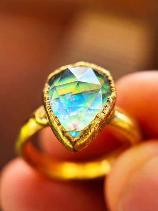 Deep Sea Teardrop Ring